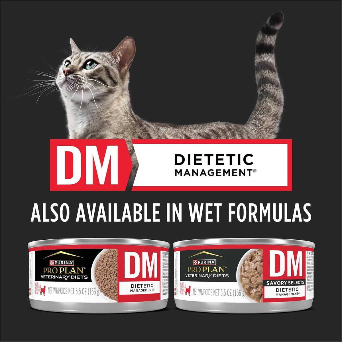 Purina Pro Plan Vet Diets DM Dietetic Management Dry Cat Food - 3.5 lb Bag for Optimal Health