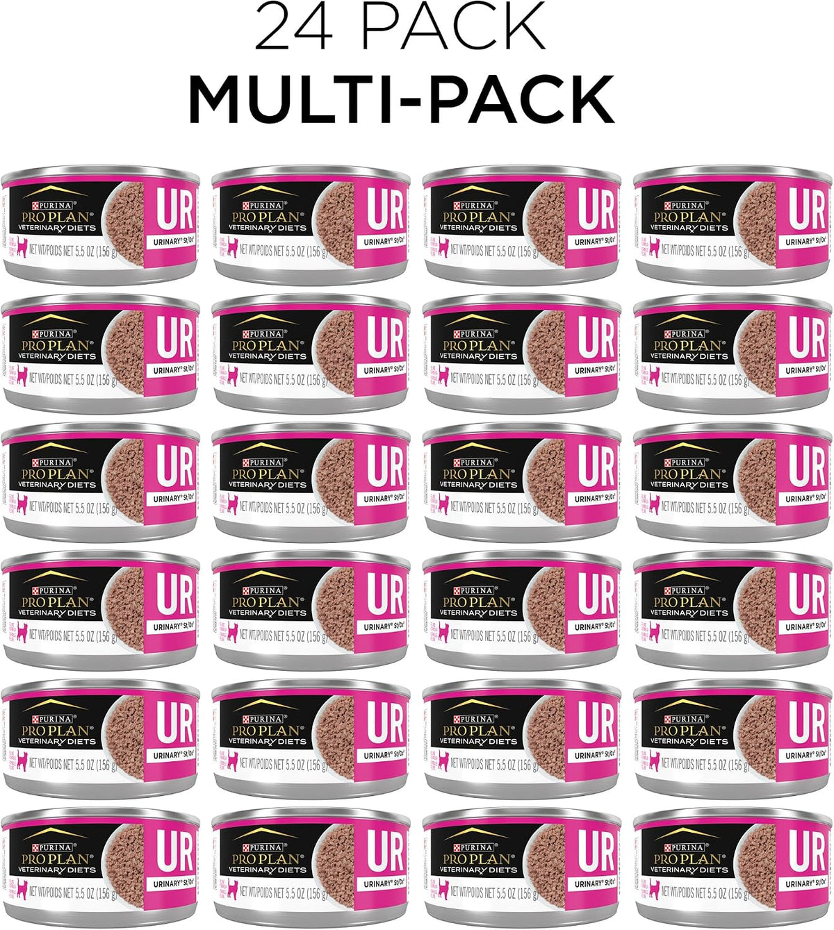 Purina Pro Plan Vet UR Urinary St/Ox Wet Cat Food - 24 Pack of 5.5 Oz Cans for Optimal Urinary Health