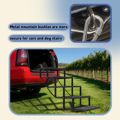Dog Stairs for Car Foldable Pet Steps Heavy Duty Large Dogs 5 Step
