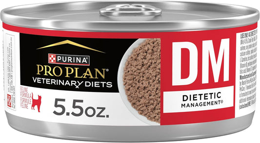 Purina Pro Plan Vet Diets DM Dietetic Management Wet Cat Food - 24 Pack of 5.5 Oz Cans for Optimal Health