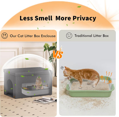 Stylish Cat Litter Box Enclosure - Ultimate Odor Control Furniture
