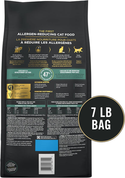 Purina Pro Plan Liveclear Salmon Dry Cat Food - 7 lb Bag for Allergen Reduction