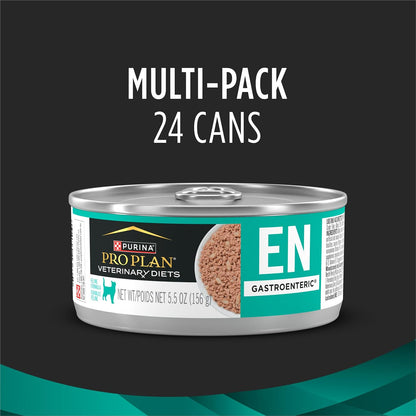 Purina  EN Gastroenteric Cat Food - 24 Cans of 5.5 Oz for Optimal Feline Digestive Health