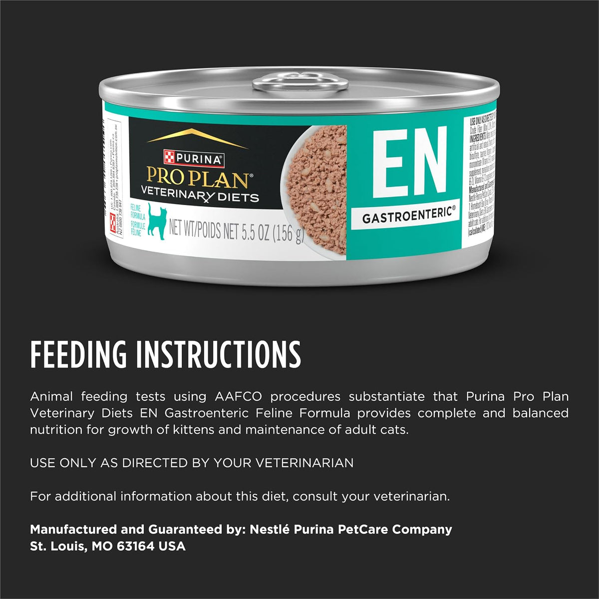 Purina  EN Gastroenteric Cat Food - 24 Cans of 5.5 Oz for Optimal Feline Digestive Health