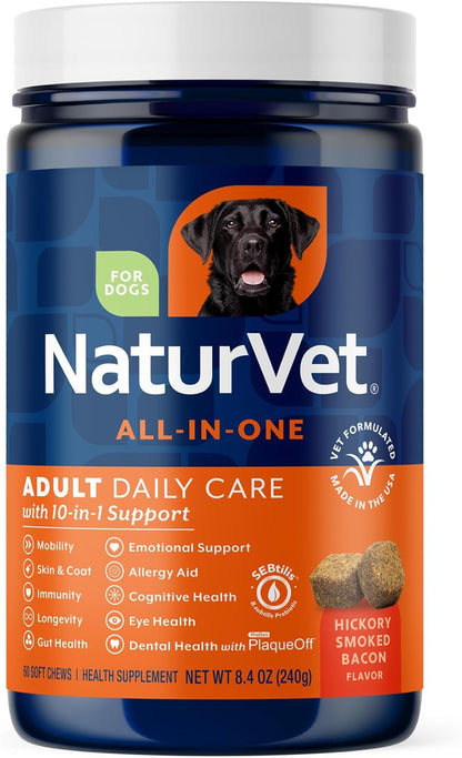 Dog Multivitamin Soft Chews 10 in 1 Joint Skin Digestion Immune 60ct
