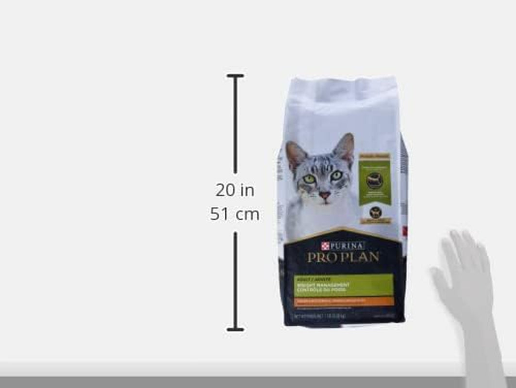 Purina Pro Plan Weight Management Dry Cat Food with Chicken & Rice - 7 lb Bag for Healthy Weight Control