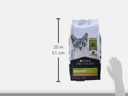 Purina Pro Plan Weight Management Dry Cat Food with Chicken & Rice - 7 lb Bag for Healthy Weight Control