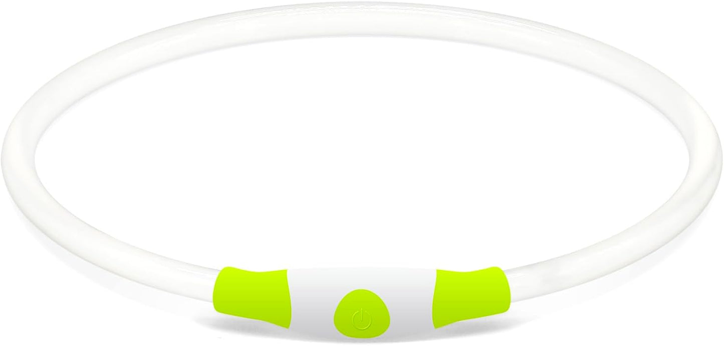 Led Dog Collar,  USB Rechargeable Flash Light up Dog Collar | Pet Safety Necklace Makes Your Beloved Dogs Be Seen at Night for Small Medium Large Dogs(Green)