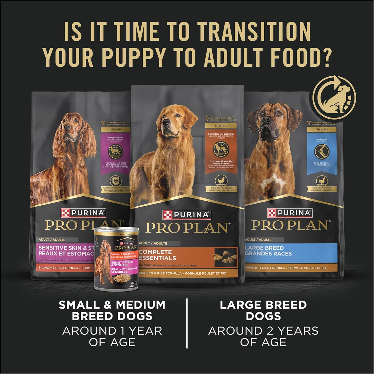 Purina Pro Plan DEVELOPMENT Wet Puppy Food Variety Pack - 12 Cans of Nutritious 13 Oz Meals for Growing Puppies